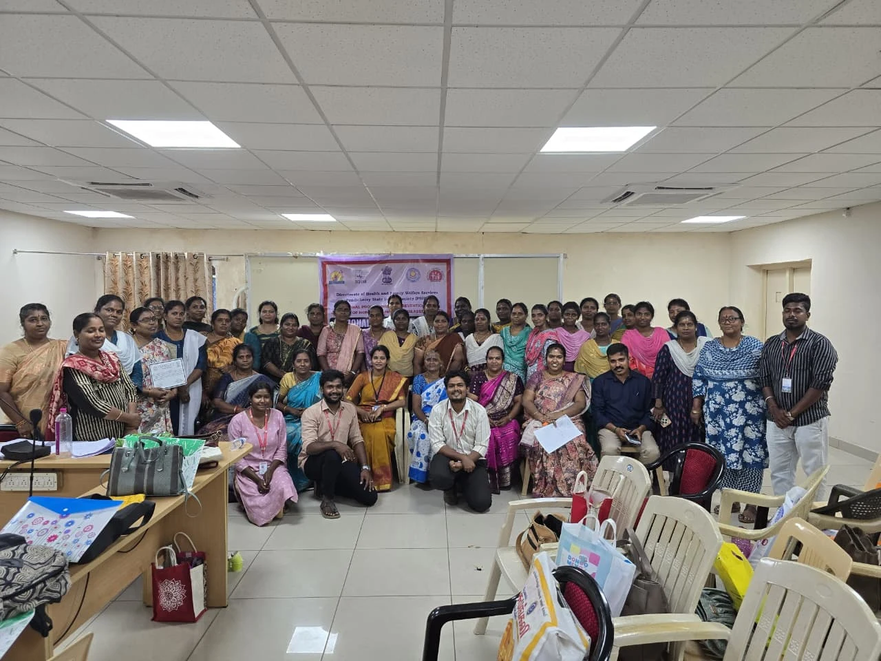 Programme participants and facilitators gathered for a group photograph